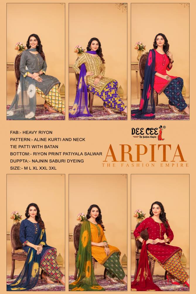 Arpita By Deecee Rayon Printed Patiyala Readymade Suits Wholesale Price In Surat